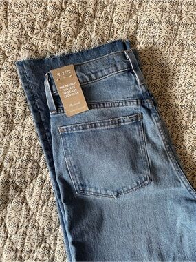 Madewell Perfect Vintage Wide-Leg Crop Jeans in Catlin Wash
